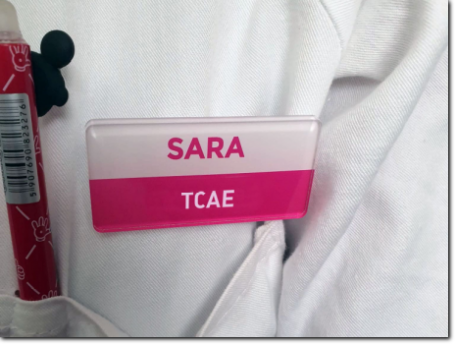 Placa Identificativa Sanitario TCAE, Enfermera
