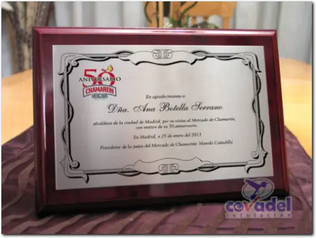 Placas Conmemorativas Aniversarios, Homenajes, Jubilaciones, Agradecimientos, Reconocimientos