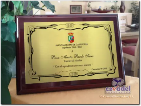 Placas Conmemorativas Aniversarios, Homenajes, Jubilaciones
