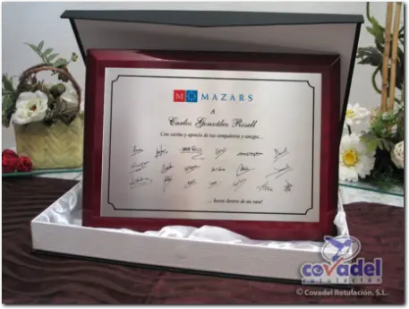 Placas Conmemorativas Aniversarios, Homenajes, Jubilaciones, Agradecimientos, Reconocimientos
