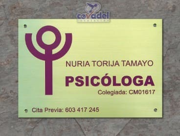 Placa Profesional Grabada en Latón