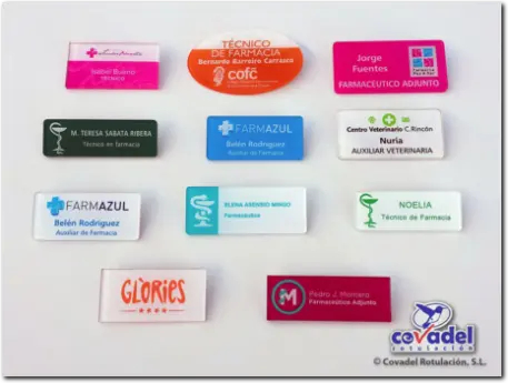 Placa Identificación Personal para Farmacia