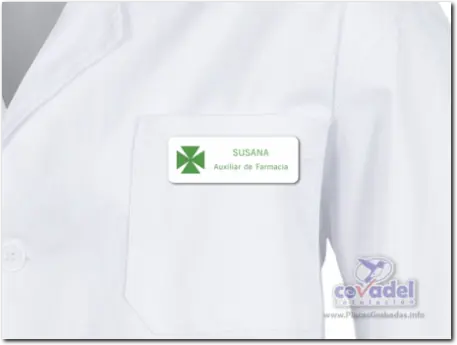 Placas identificativas de farmaceutico