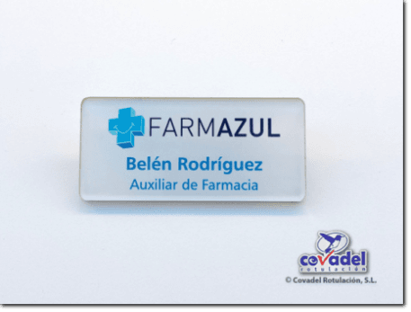 Placa Identificación Personal para Farmacia