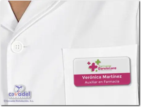Placa Identificación Personal para Farmacia