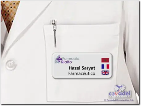 Placa Identificación Personal Farmacia