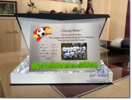 Placas Conmemorativas para Regalar Entrenadores de Fútbol