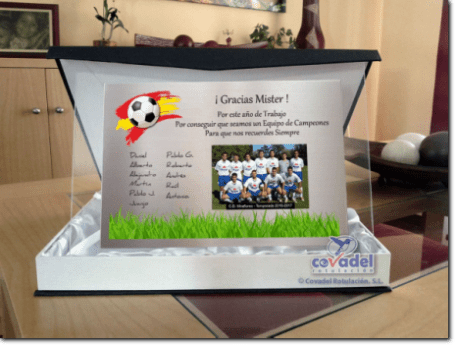 Placas Conmemorativas para Regalar Entrenadores de Futbol