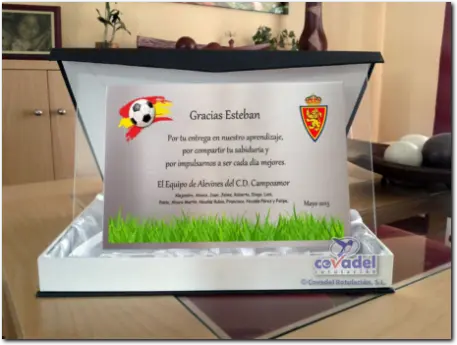 Placas Conmemorativas para Regalar Entrenadores de Futbol