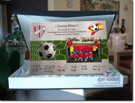Placas Conmemorativas para Regalar Entrenadores de Futbol